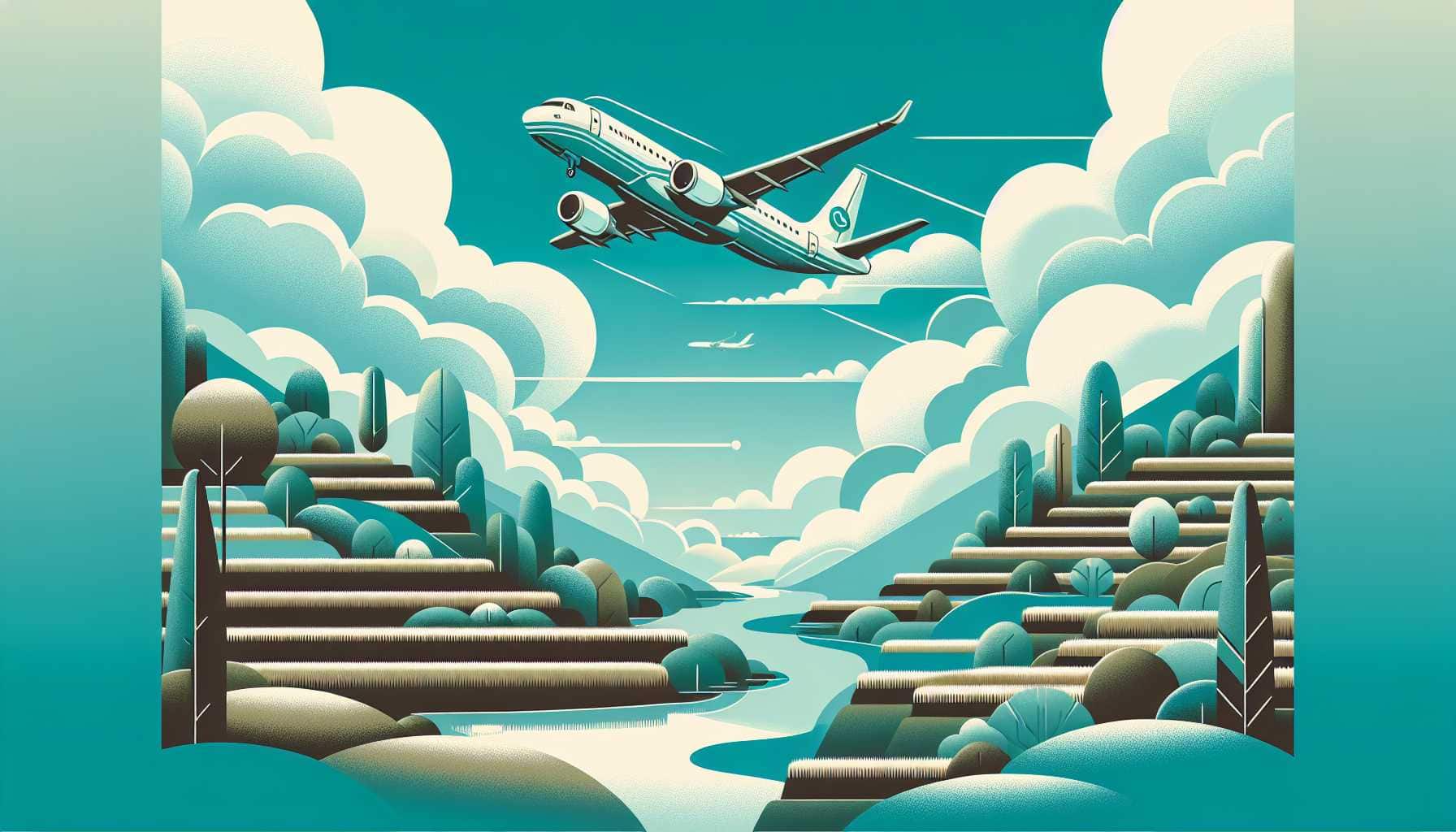 Illustration of a modern Vietnamese airplane