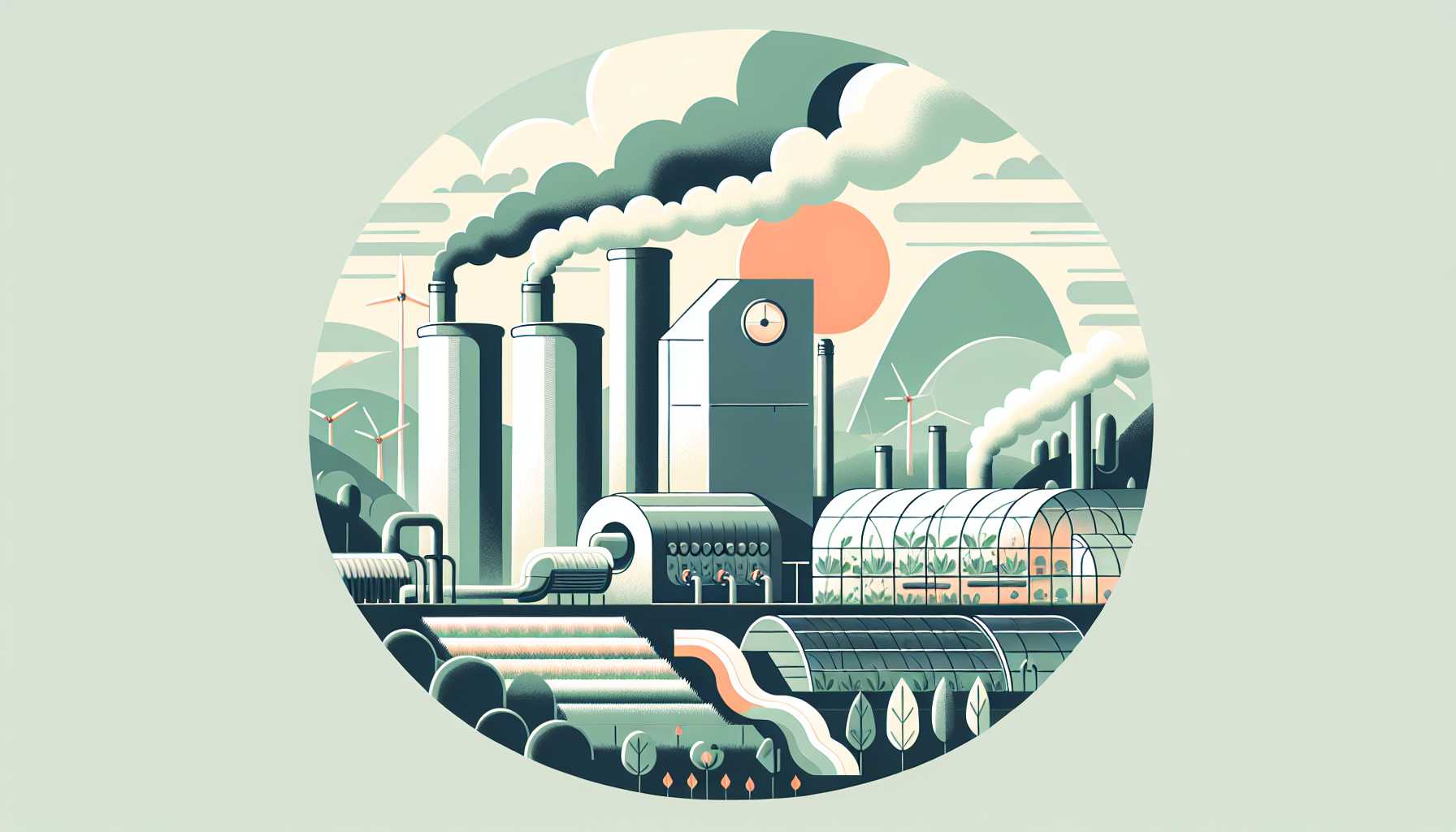 Illustration of waste-to-energy facility
