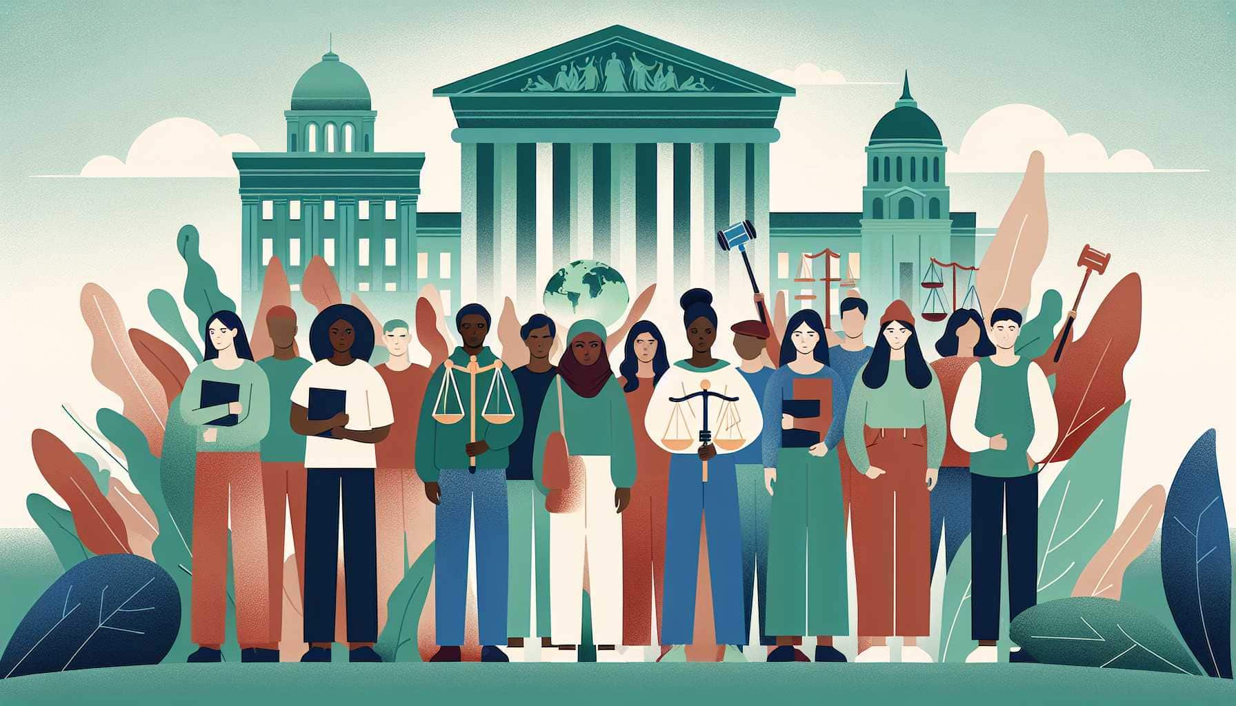 Illustration of diverse youth activists