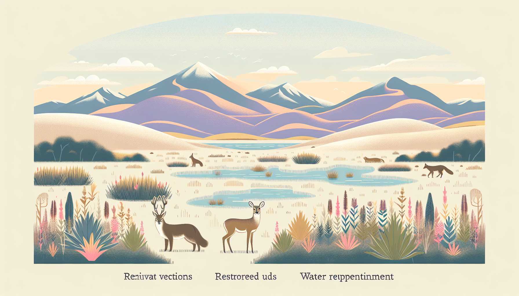Illustration of Ecuador páramo ecosystem