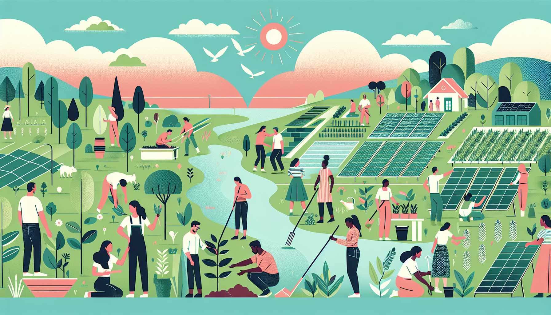 Illustration of diverse environmental heroes