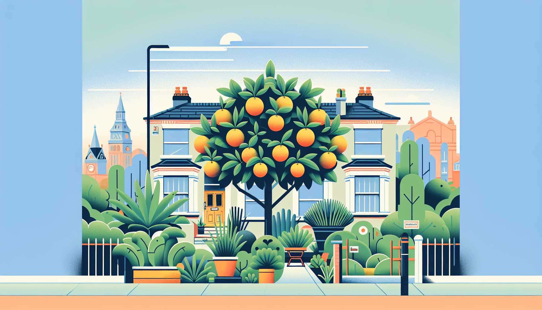 Illustration of rare grapefruit trees