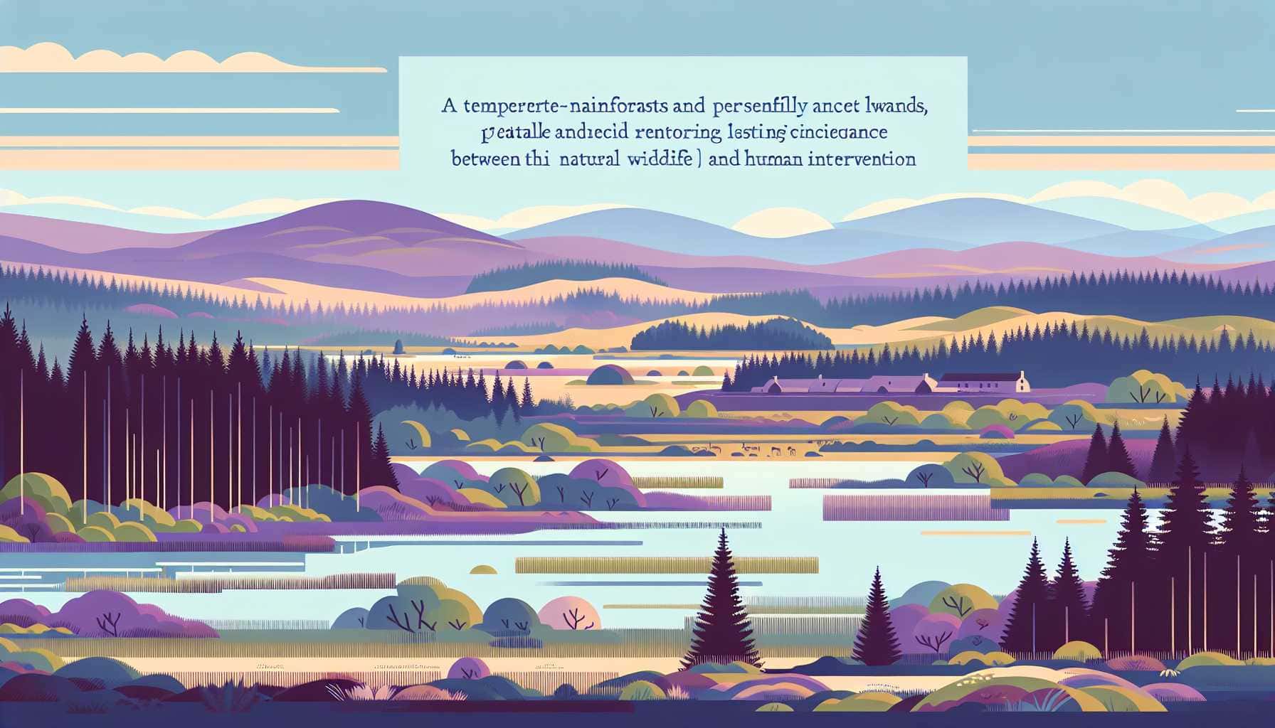 Illustration of diverse Scottish rainforest