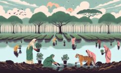 Tiger Widows Plant Mangroves to Protect Communities From the Big Cats That Killed Their Husbands