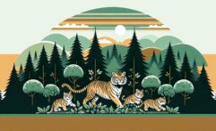 Historic First: Amur Tigress with Five Cubs Spotted in China’s Largest Tiger Reserve