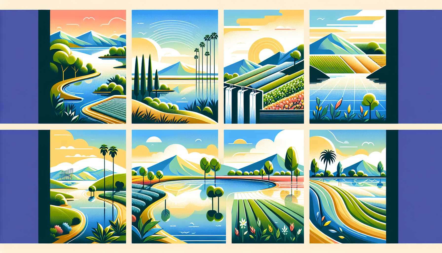 Illustration of vibrant California landscape