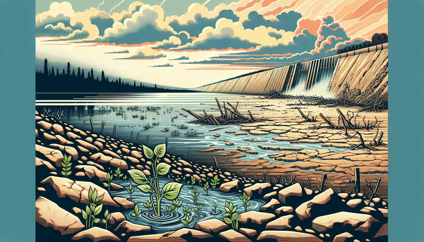 Illustration of recovering landscape