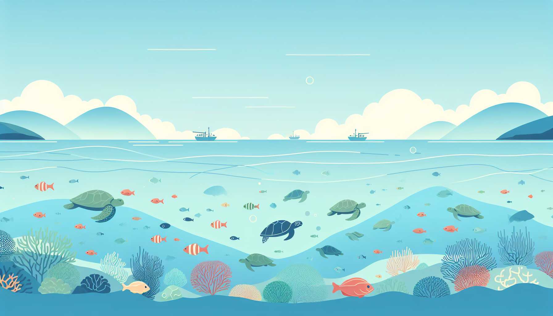 Illustration of underwater scene