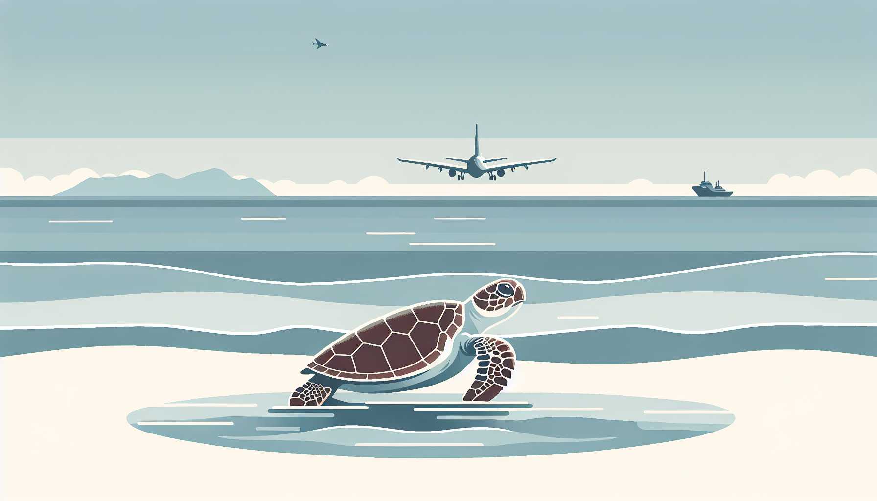 Illustration of a loggerhead turtle