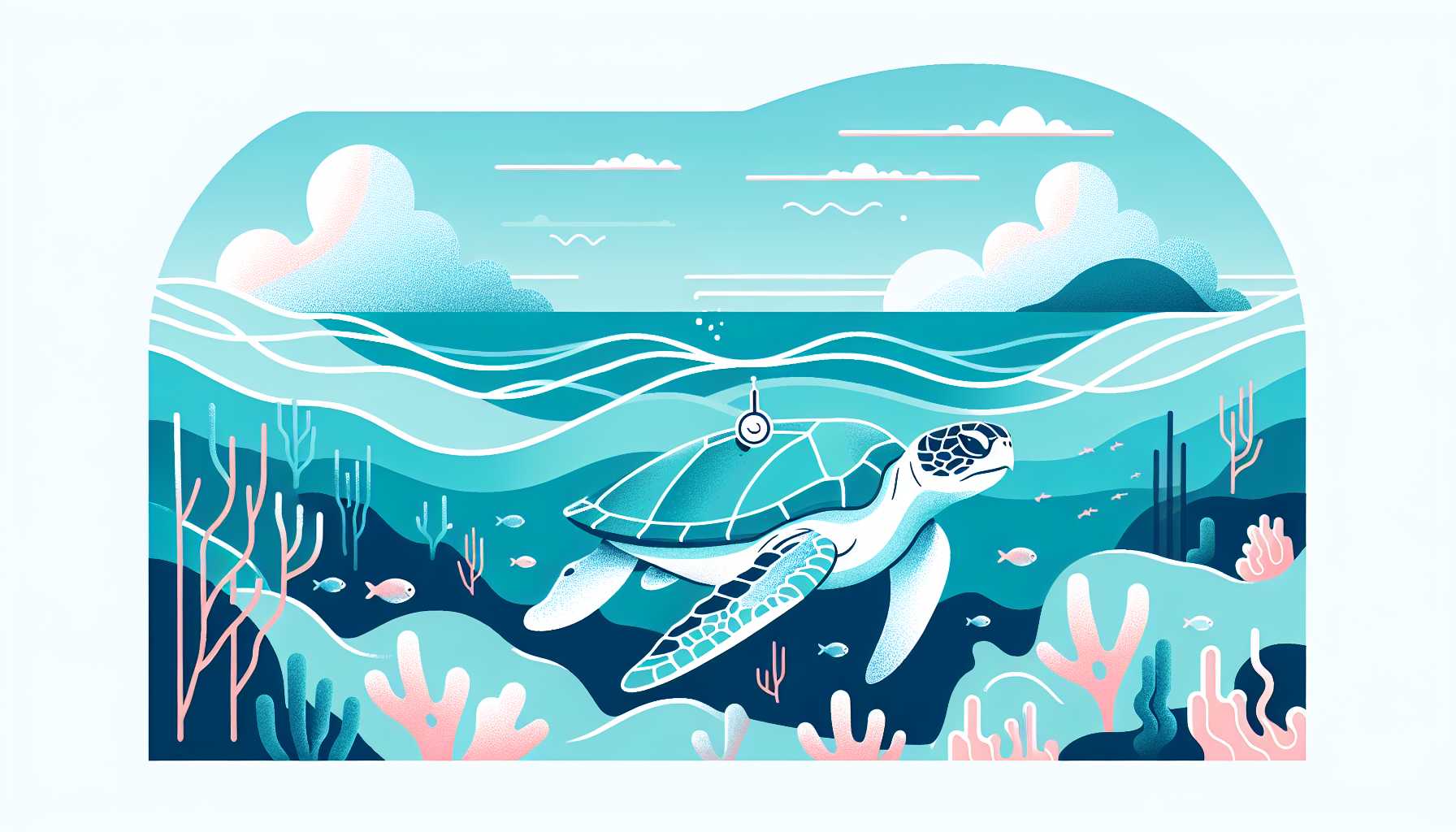 Illustration of a sea turtle