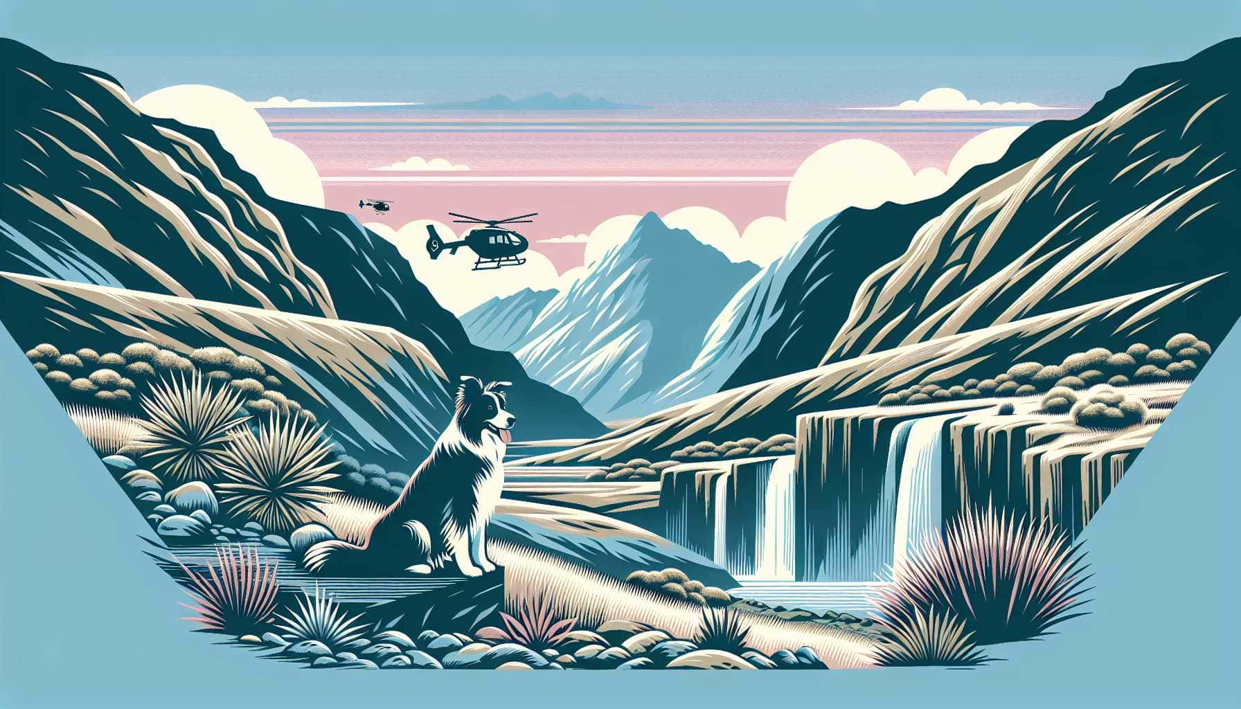 Illustration of a lost dog