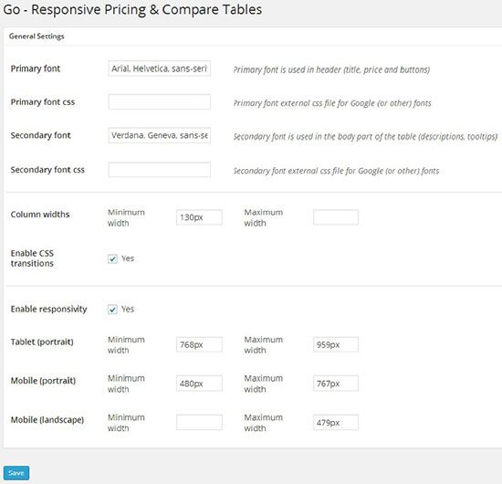 WordPress Table Plugin