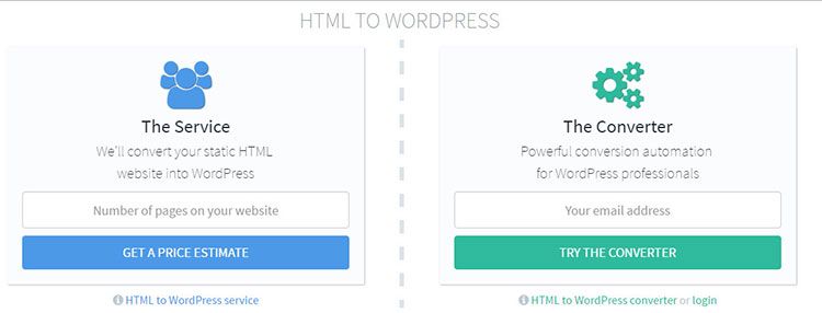 HTML to WordPress Converter Service