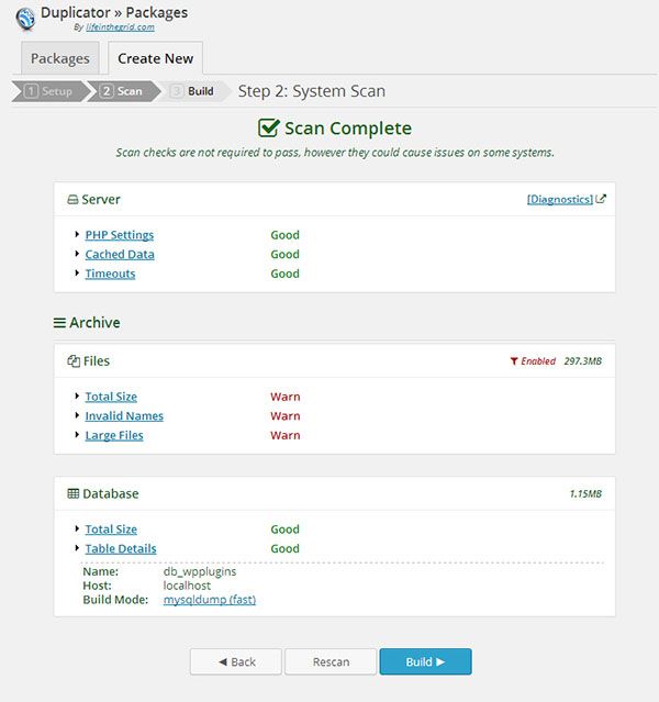 WordPress-Site-Migration-Duplicator-Scan