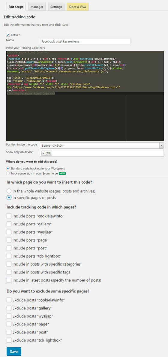 installing facebook pixel on wordpress
