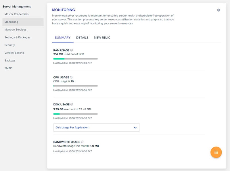 server monitoring cloudways