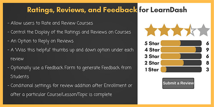 Ratings, Reviews, and Feedback for LearnDash review