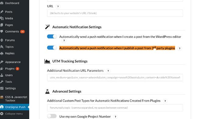 best free WordPress push notification plugin