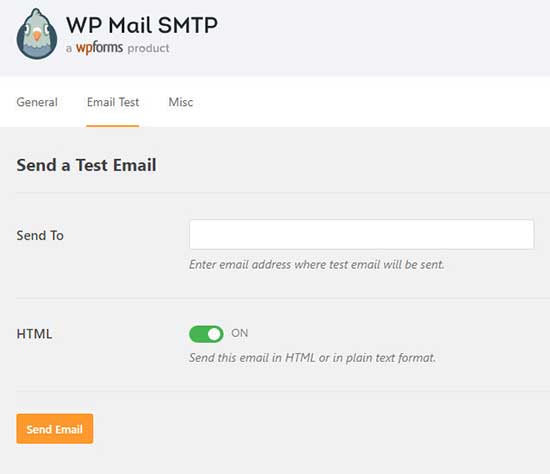 test sending emails in wordpress