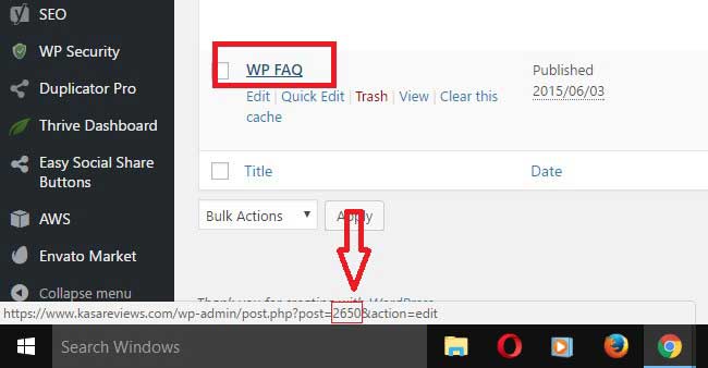 wordpress get page id