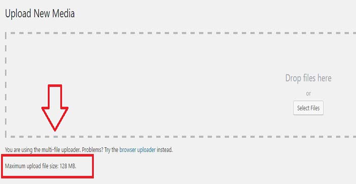 wordpress maximum upload file size 2mb