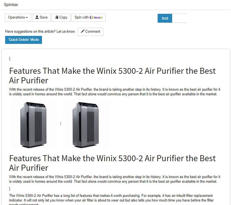 article forge spintax