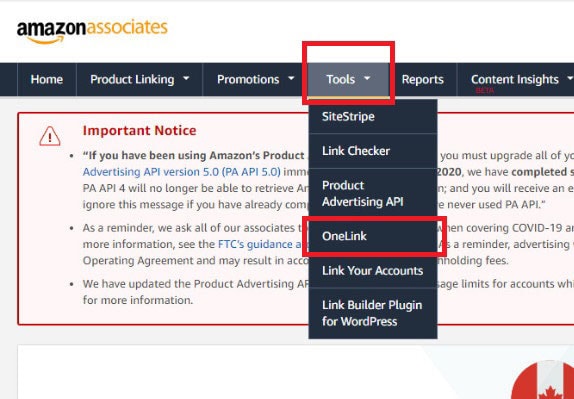 amazon onelink not working