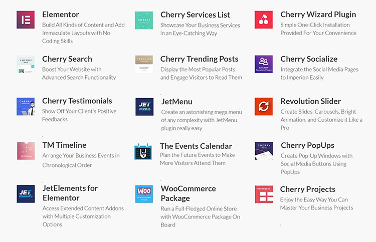 imperion theme addons plugins