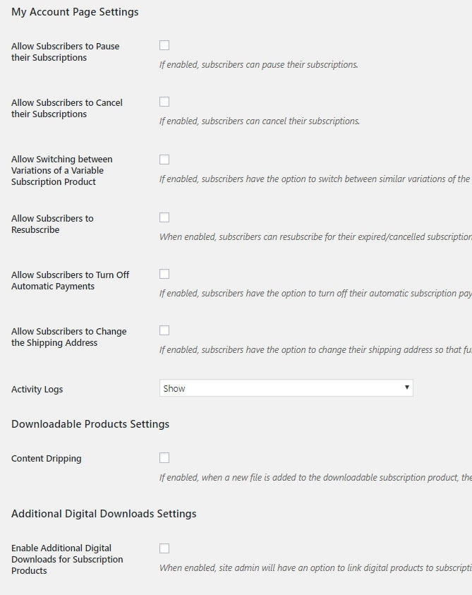 woocommerce subscription payments