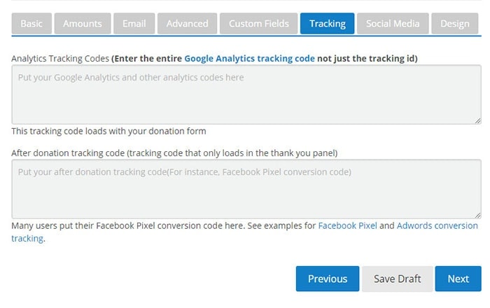 tracking donations wordpress plugin