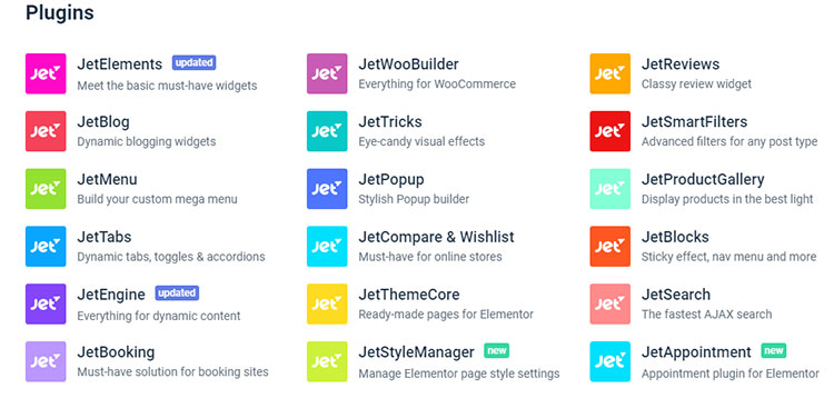 JetPlugins features