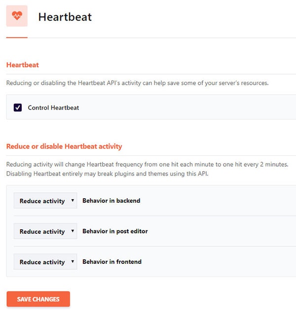 wp rocket heartbeat