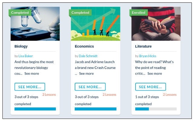 Course Description Palette on Social Learner Theme