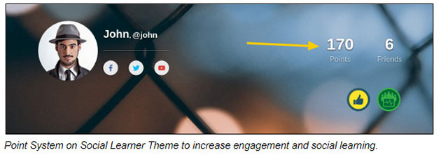 Point System on Social Learner Theme