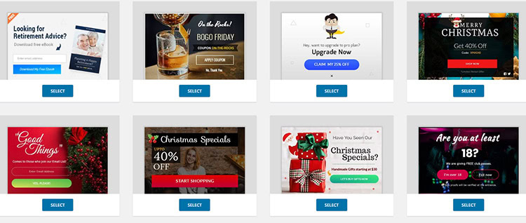 convert pro pop up templates