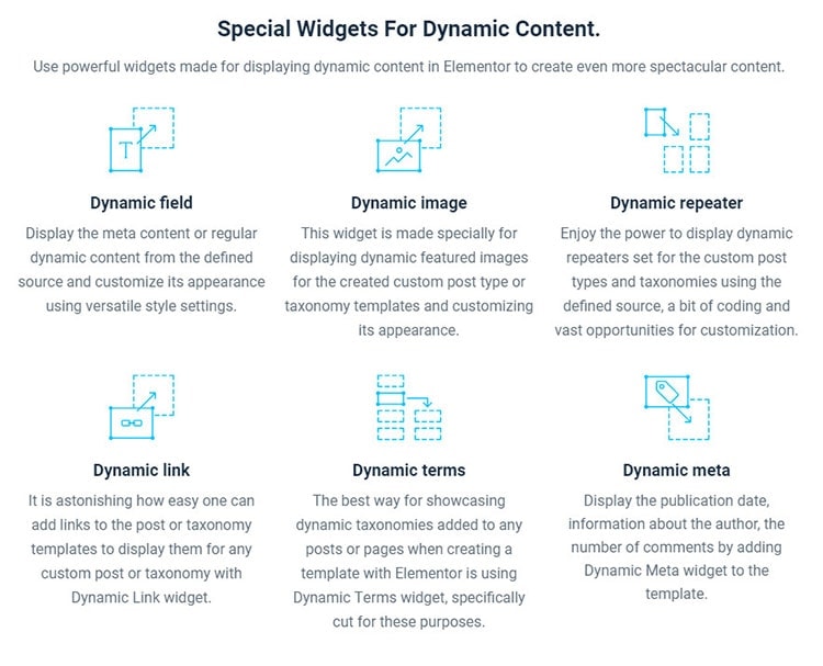 elementor dynamic widgets