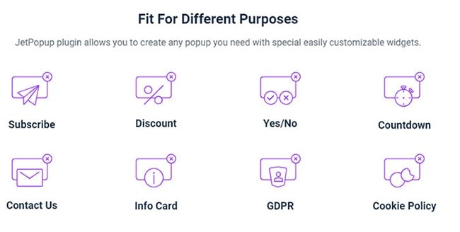 gdpr popup elementor