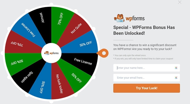 coupon wheels wordpress plugin