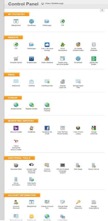 vdeck hosting control panel options