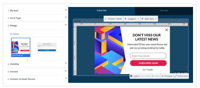 designing optin forms sumo