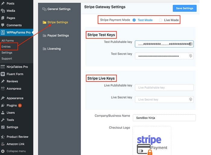stripe payment gateway plugin