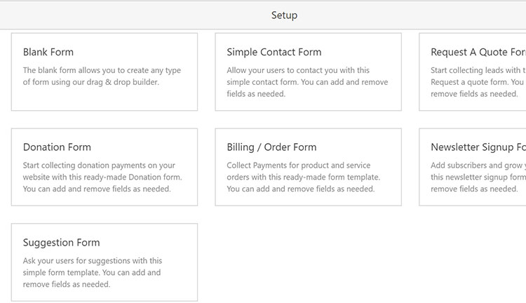 wpforms templates