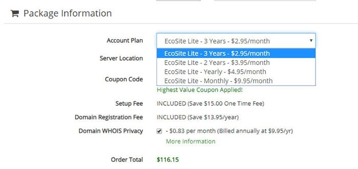 annual pricing plans green geeks hosting
