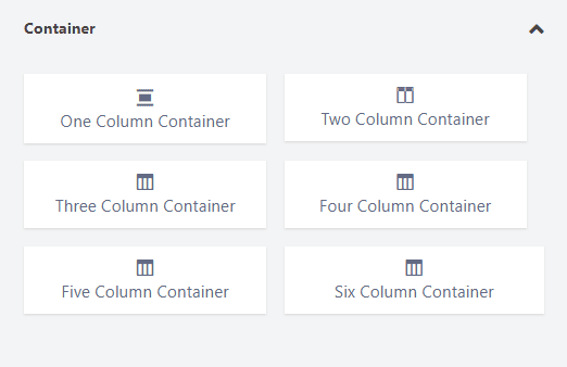 Fluent Form container fileds.