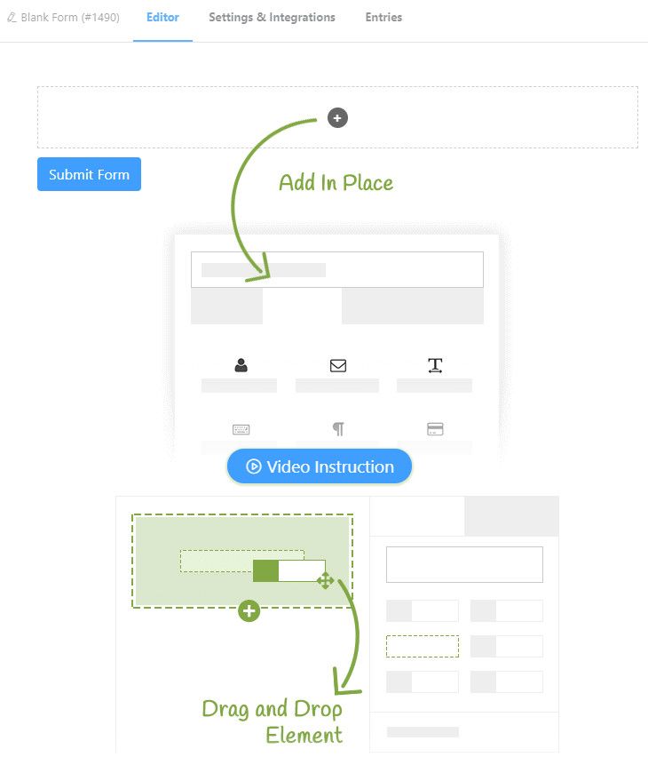 WP Fluent Form form creation.