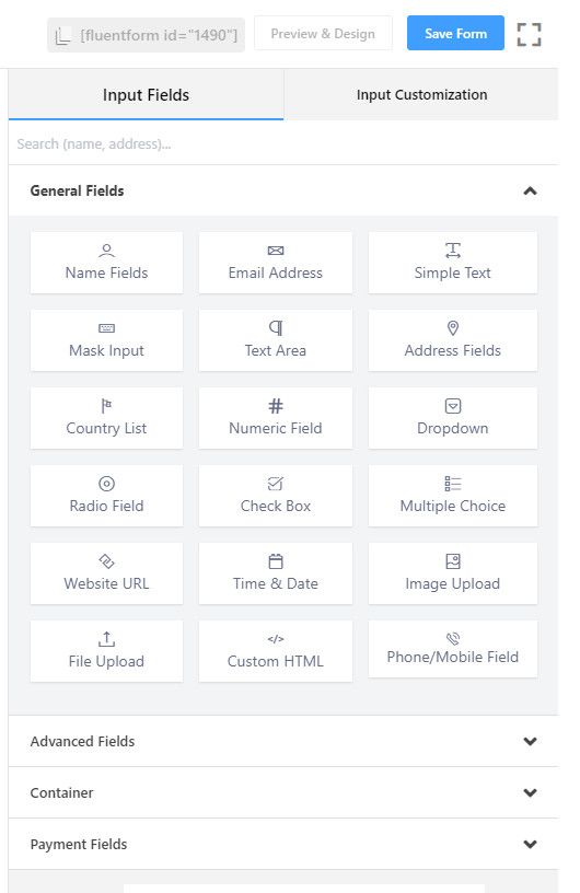 WP Fluent Form drag and drop form builder.