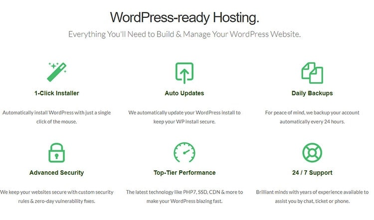 green geeks wordpress hosting