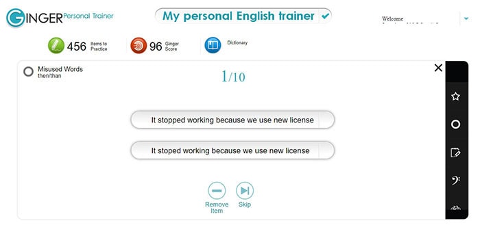 ginger personal english trainer