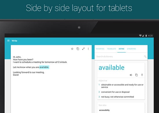 ginger software for mobile devices