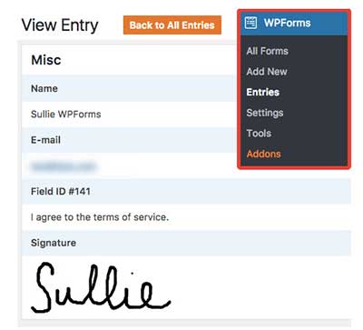 wordpress digital signature